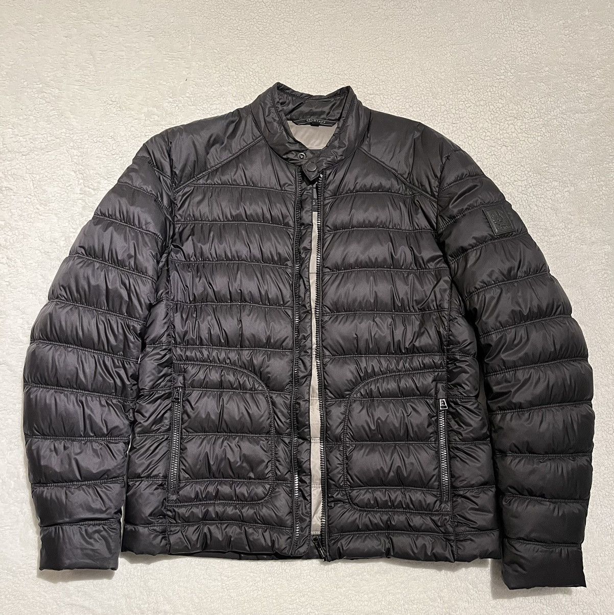 image of Belstaff Light Down Jacket in Black, Men's (Size Medium)