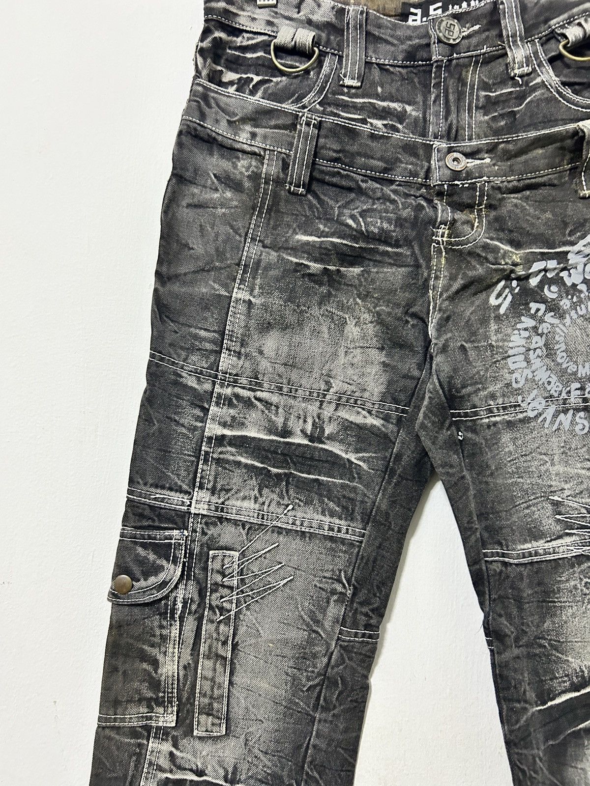 If Six Was Nine × Japanese Brand × Le Grande Bleu (L.G.B.) Vintage Japan Denim Cargo like PPFM Ifsixwasnine punk style Size US 31 - 5 Thumbnail