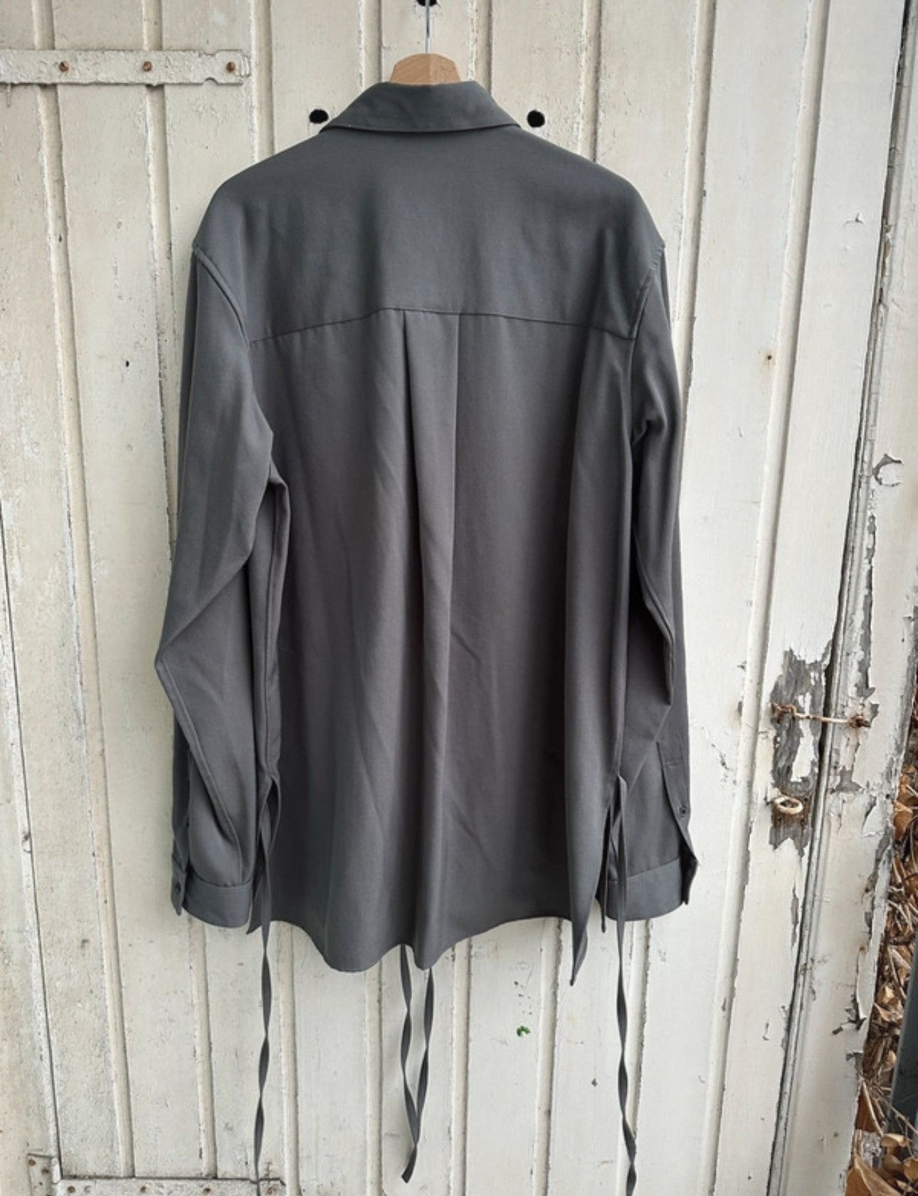 SOSHIOTSUKI Soshiotsuki Spread Collar Gray Shirt Size US M / EU 48-50 / 2 - 2 Thumbnail