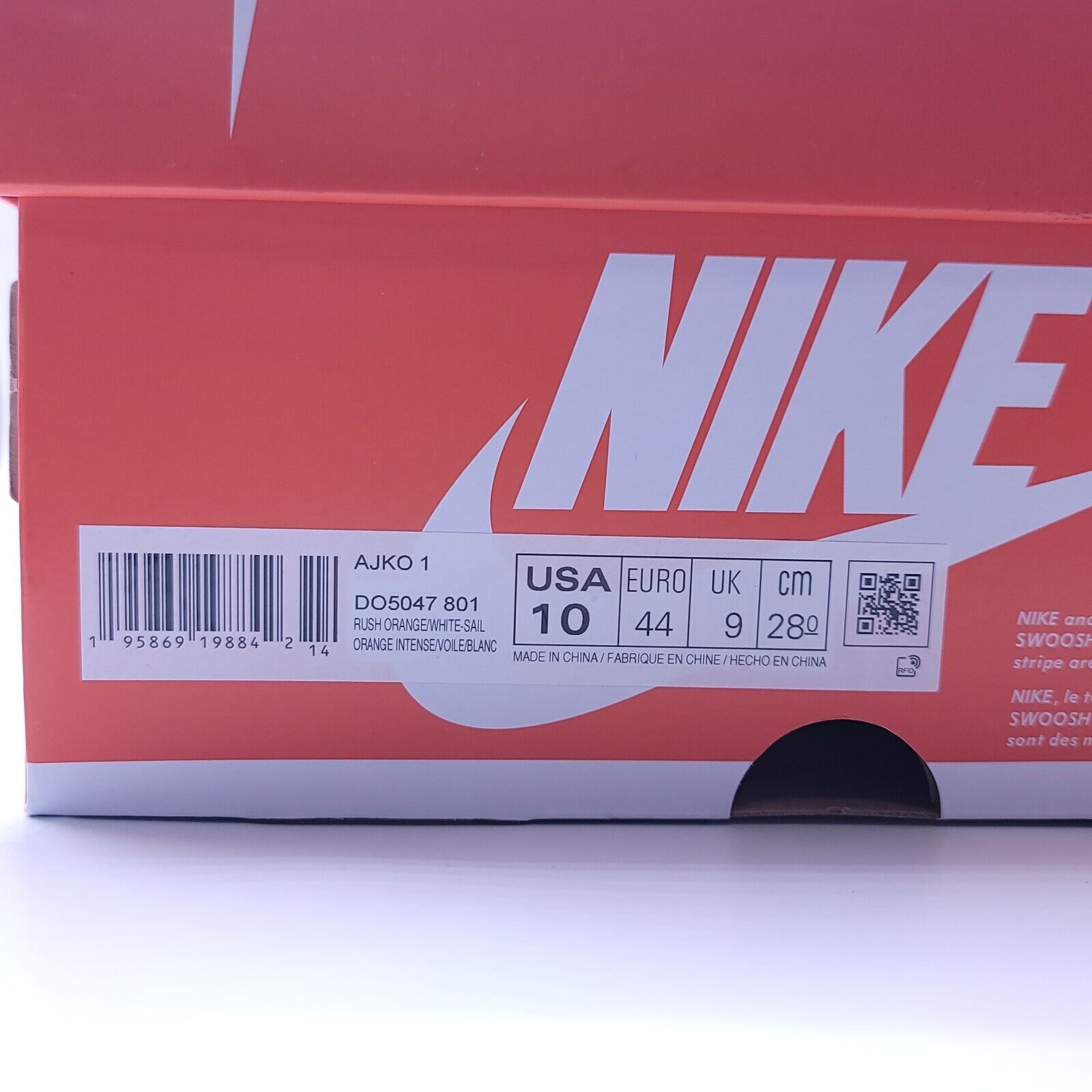 Nike Nike Air Jordan 1 KO Shoe Mens Size 10 DO5047-801 Orange Size US 10 / EU 43 - 10 Thumbnail
