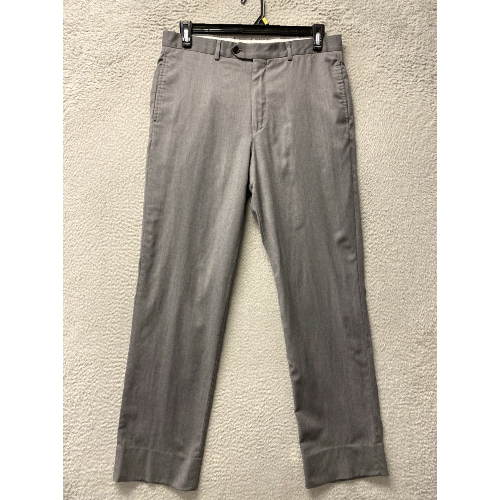 Brooks Brothers BROOKS BROTHERS Dress Pants Mens Gray 35x32 Flat Front Wool Blend /0298 Size US 35 - 2 Thumbnail