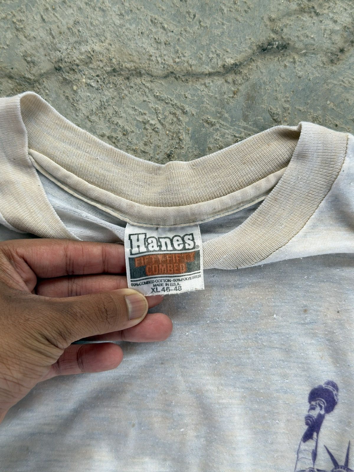 Vintage Vintage 1980s Wording Tee True Vintage Thrashed Size US M / EU 48-50 / 2 - 2 Thumbnail