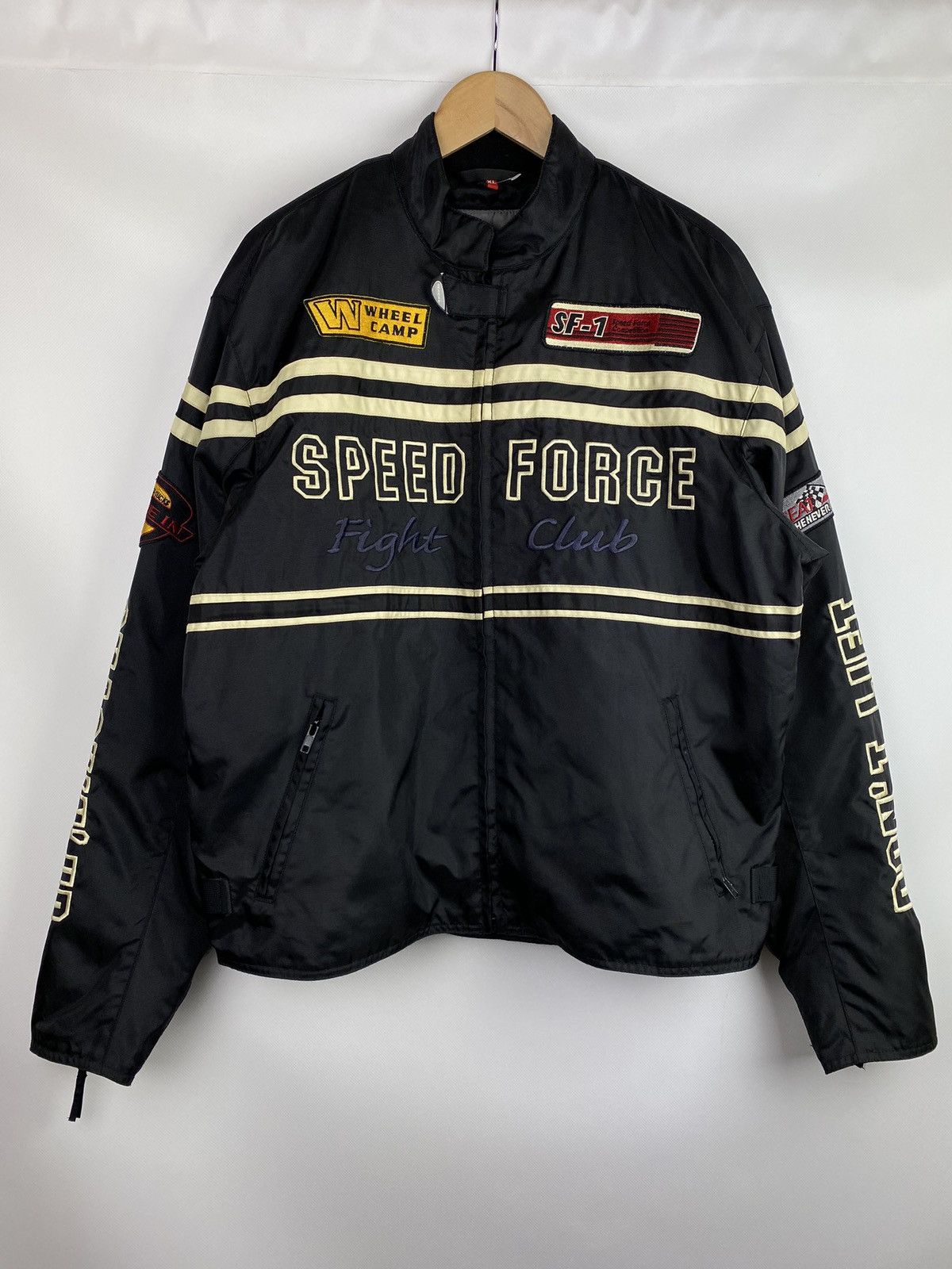 image of Speed Force Men’S Racing Jacket Size XL in Black, Men's