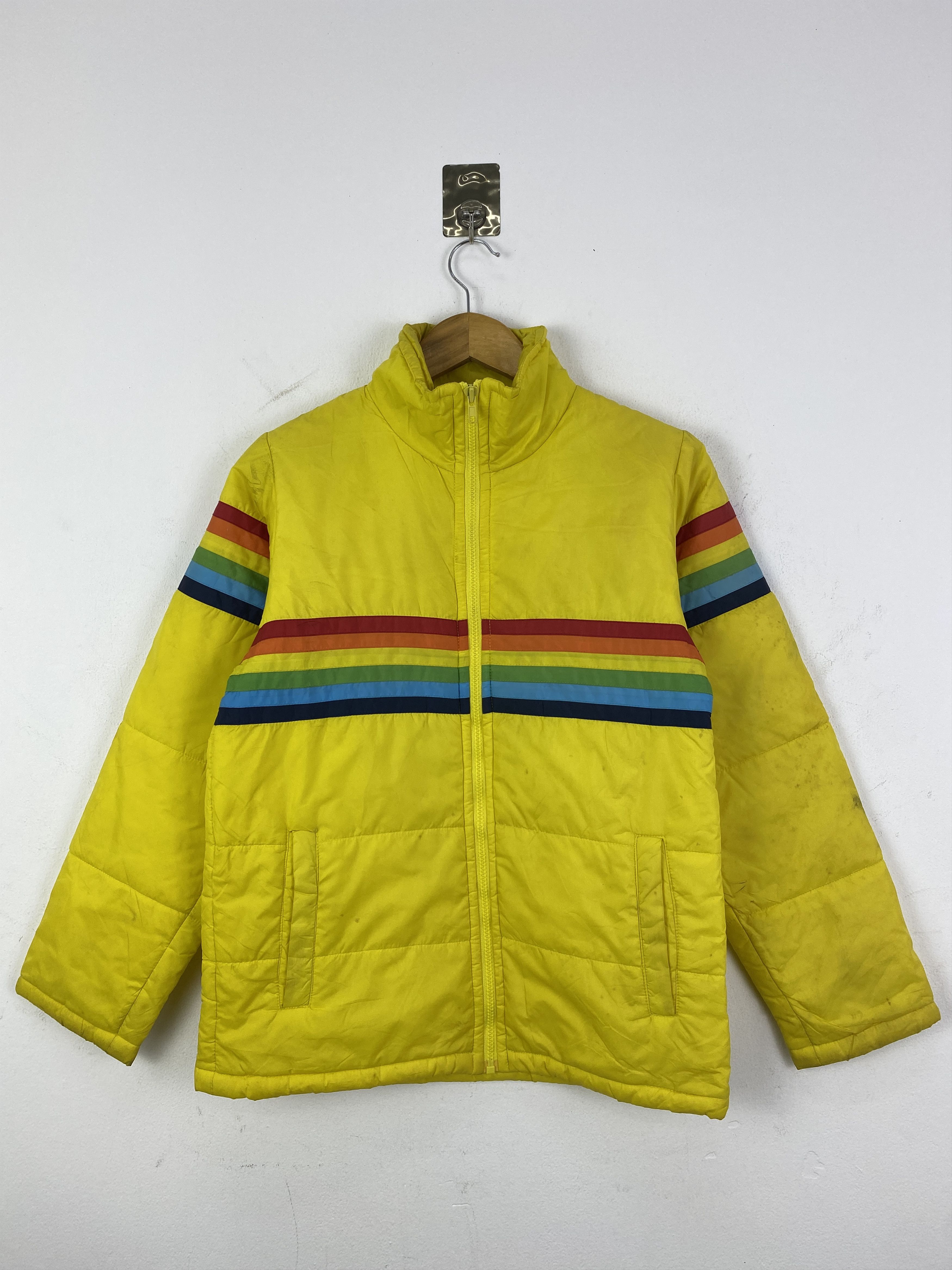 Japanese Brand Vintage 80s Rainbow Puffer Jacket J0100 Size US M / EU 48-50 / 2 - 1 Thumbnail