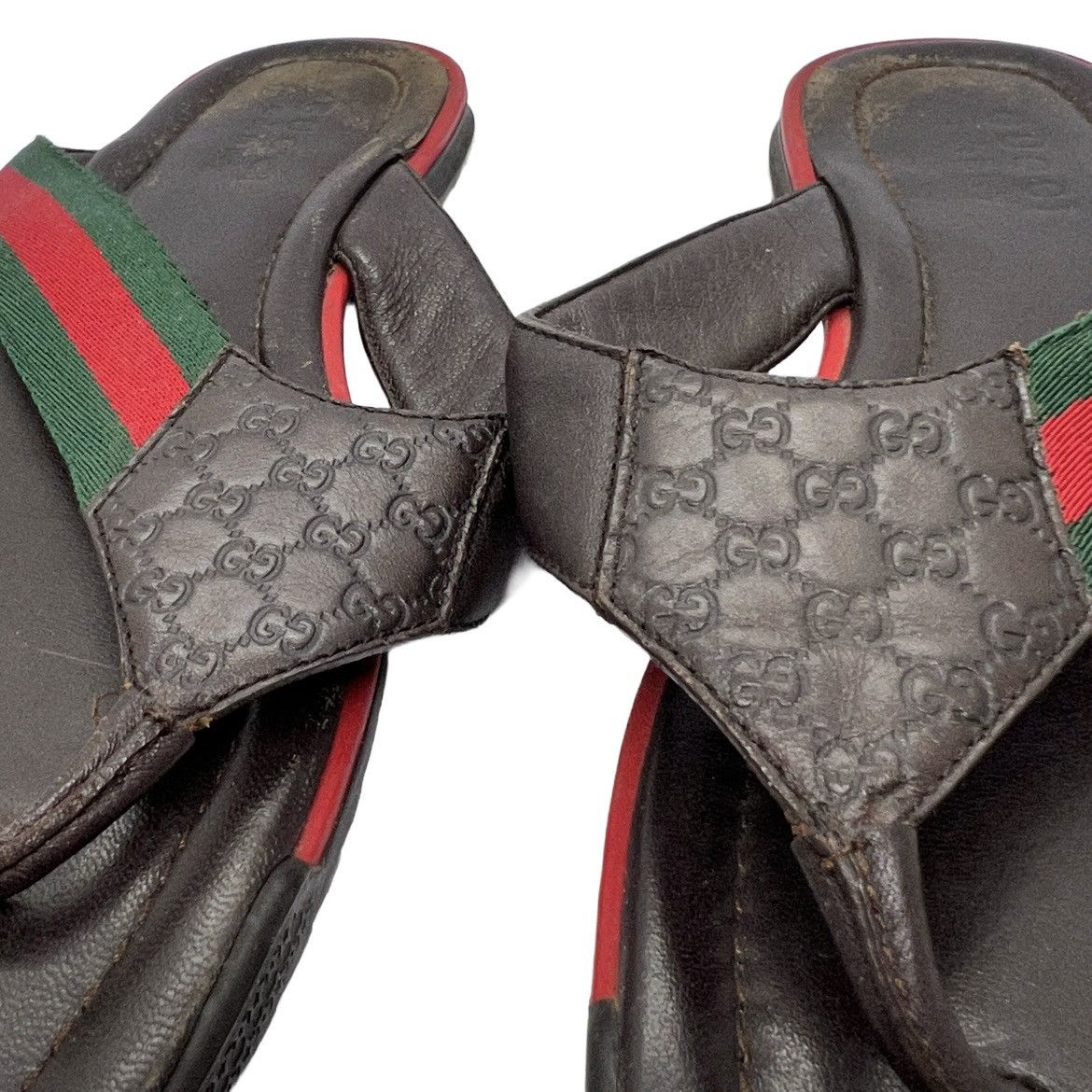 Gucci Gucci Leather Flip Flops Size US 10 / EU 43 - 3 Thumbnail