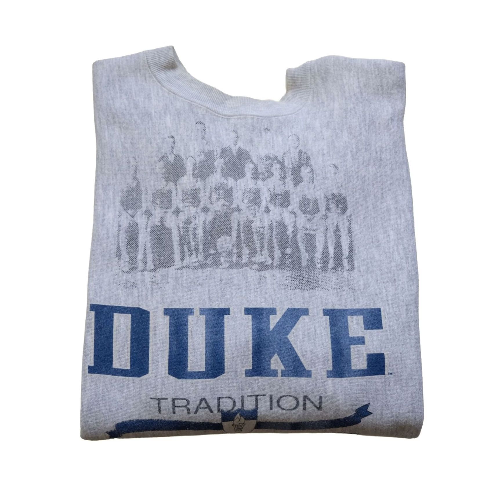 NCAA VINTAGE NCAA DUKE VTG 90s USA MADE BASKETBALL GRAY REVERSE WEAVE CREW SWEATSHIRT XL MEN Size US XL / EU 56 / 4 - 2 Thumbnail