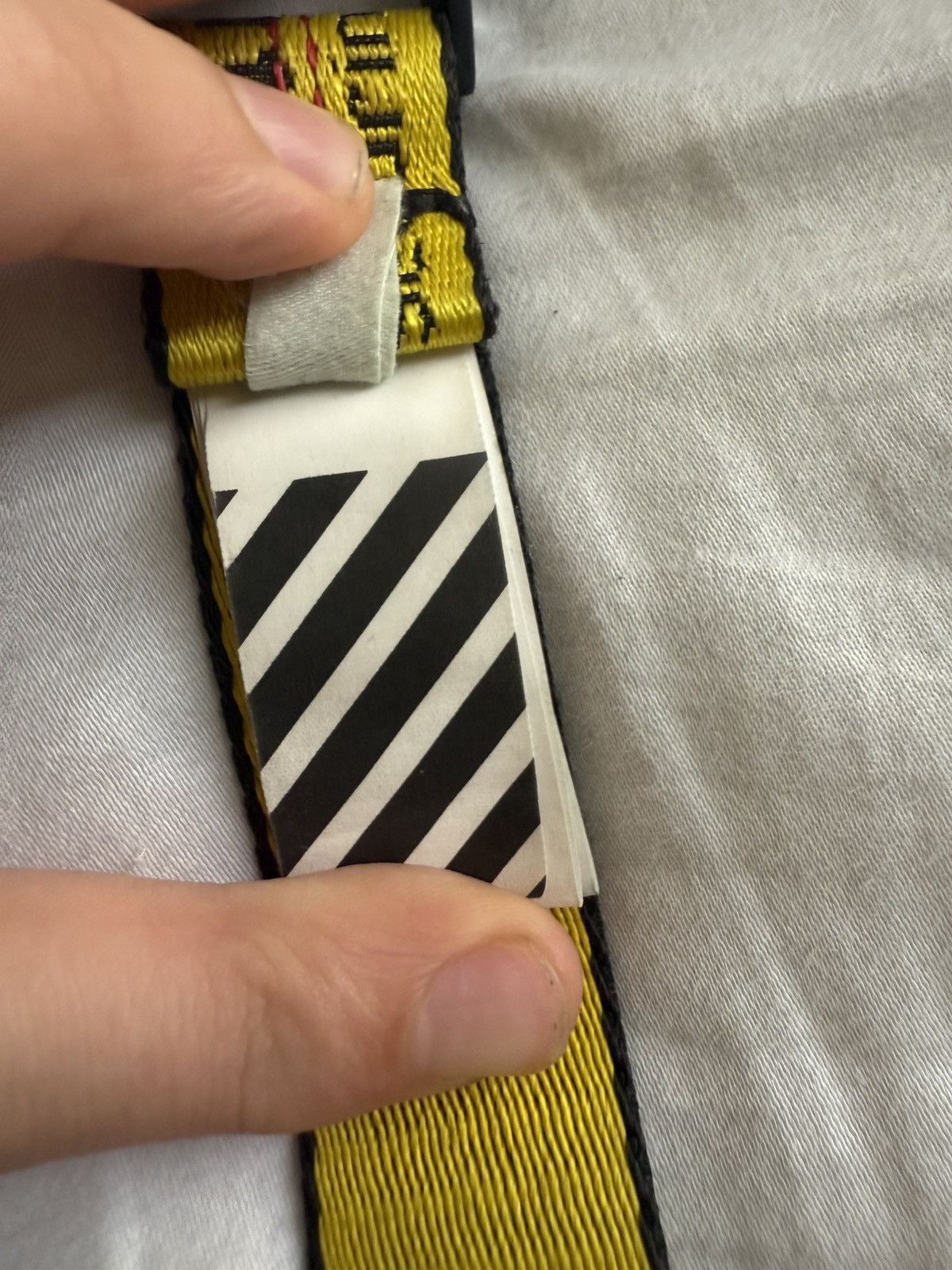 Off-White Off-White Industrial Belt Yellow Black Classic Logo Belt Size ONE SIZE - 3 Thumbnail