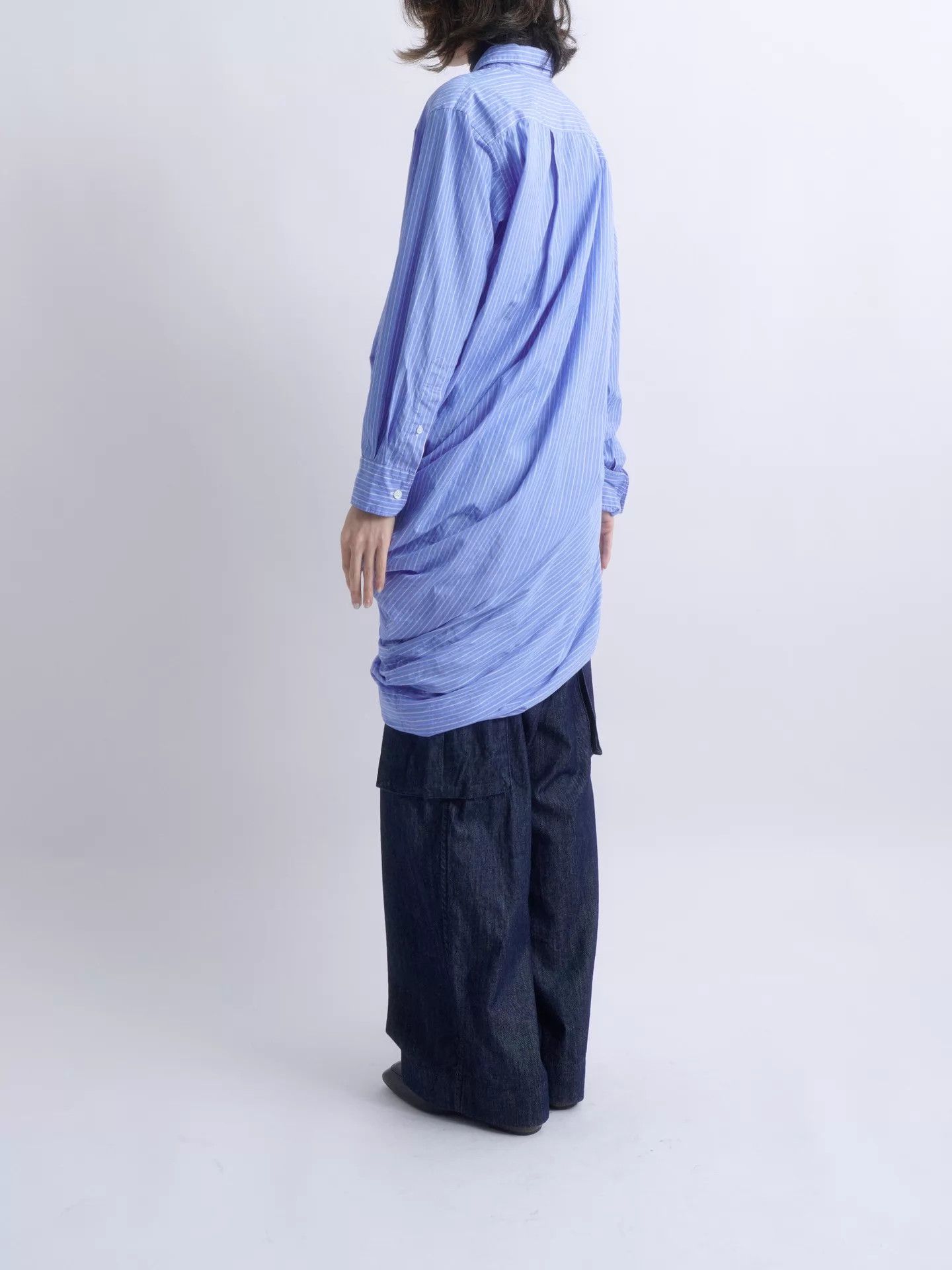 Junya Watanabe JUNYA WATANABE Asymmetric Twisted Stripe Long Shirt Size US XS / EU 42 / 0 - 4 Thumbnail