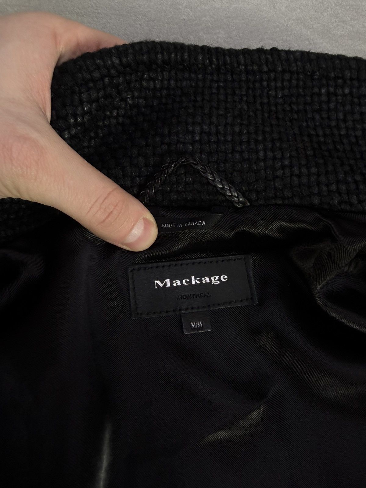 Mackage Mackage Black cashemere wool leather Coat jacket Modern Size M / US 6-8 / IT 42-44 - 15 Thumbnail