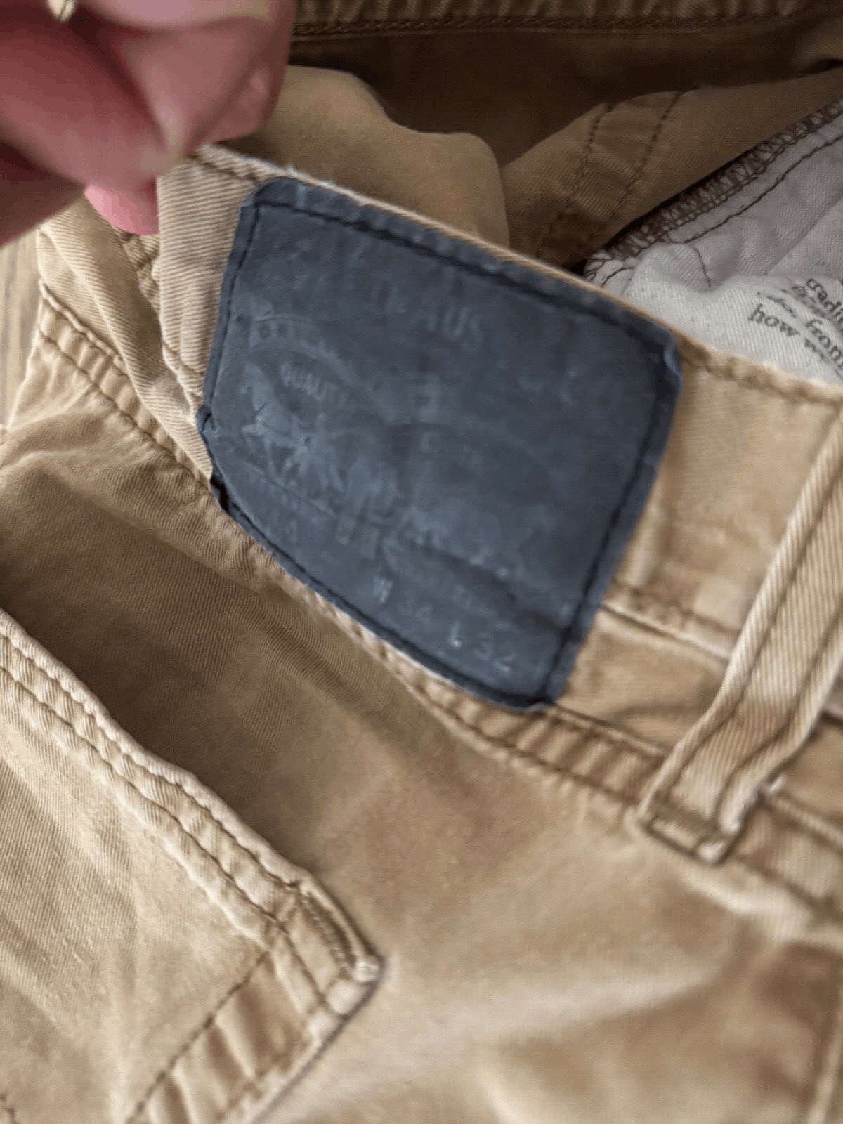 Levi's Levi's 514 Mens 34x32 Beige Tan Jeans Denim Pants Black Size US 34 / EU 50 - 4 Thumbnail
