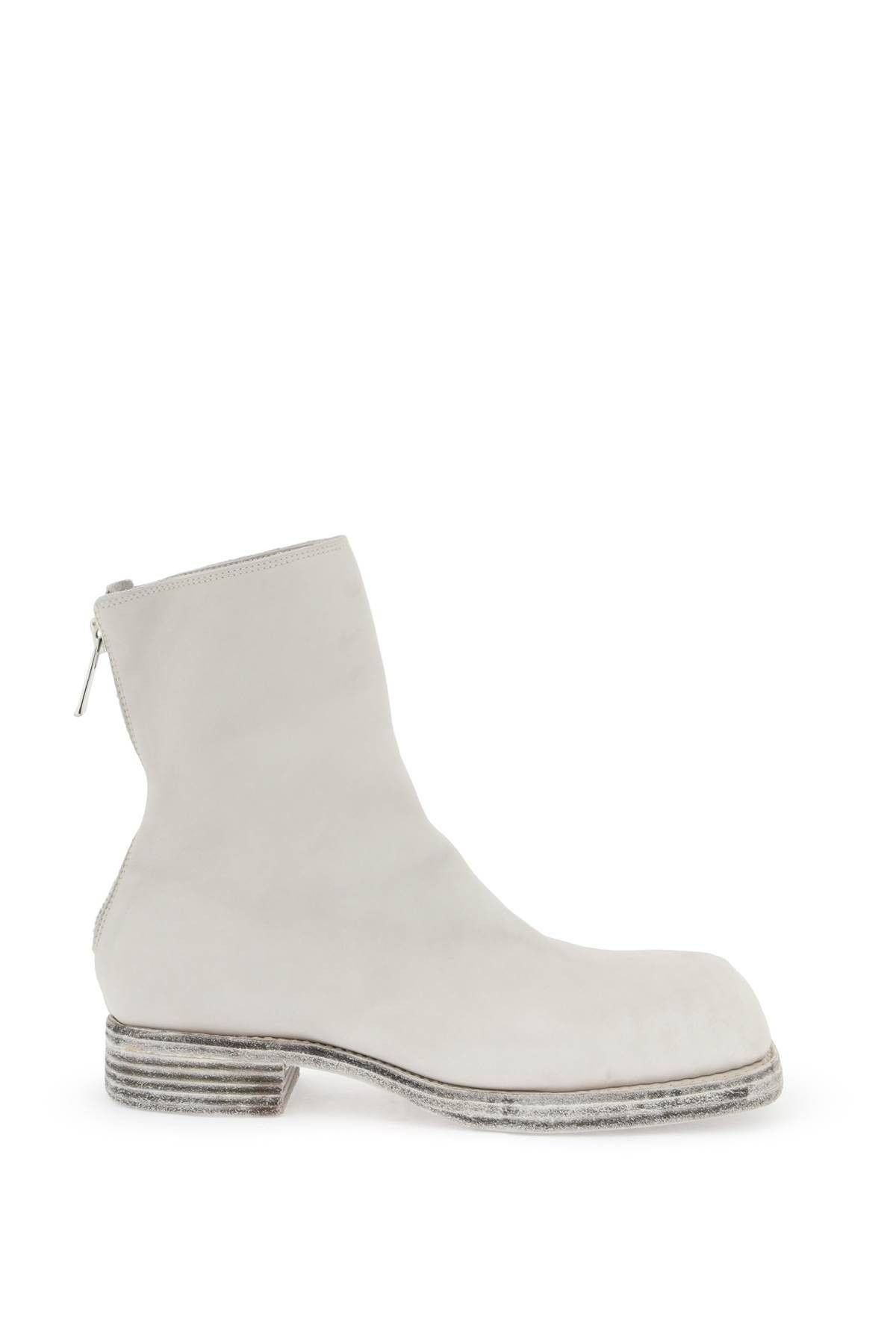 image of Guidi Leather Ankle Boots Size Eu 44 For Men in Grigio