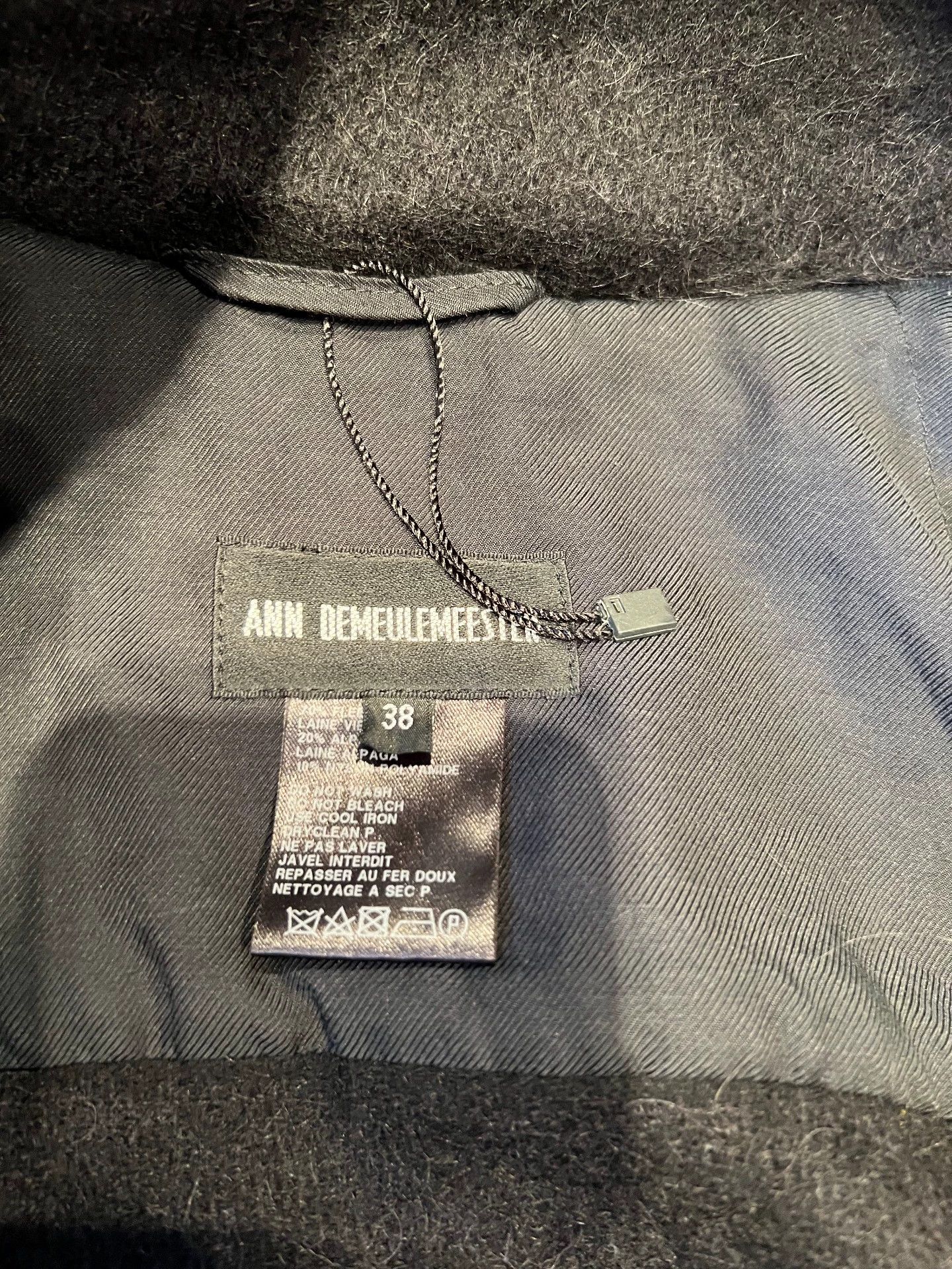 Ann Demeulemeester Ann Demeulemeester wool alpaca check coat 38 new gothic Size S / US 4 / IT 40 - 5 Thumbnail
