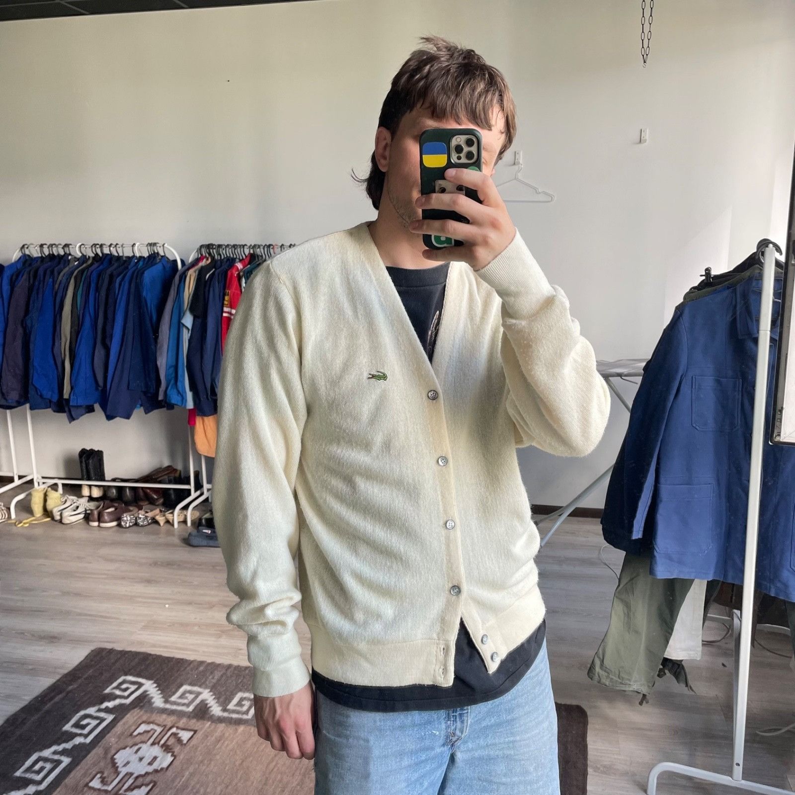 Lacoste Lacoste USA Made Vintage Acrylic Cardigan Sweater 9322AC Size US L / EU 52-54 / 3 - 1 Thumbnail