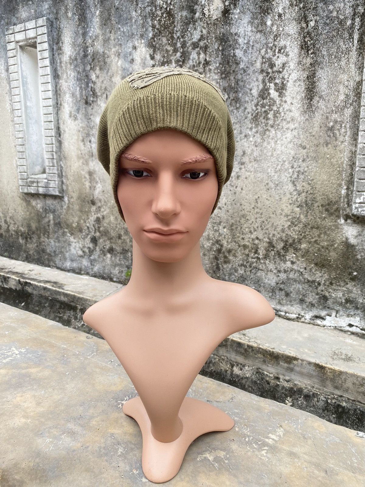 Vintage Skull Design Beanie Hat Size ONE SIZE - 2 Thumbnail
