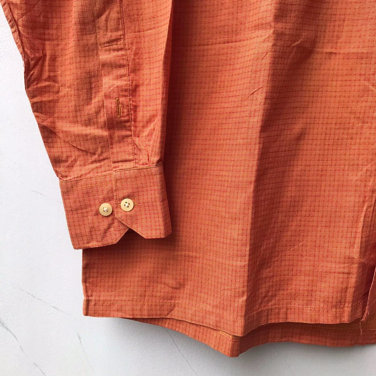 Givenchy × Vintage Givenchy Gentleman Button down Shirt Orange 100 % Baumwolle Size US L / EU 52-54 / 3 - 3 Thumbnail
