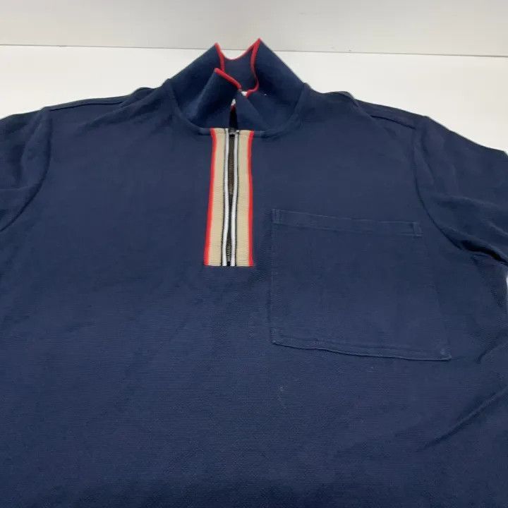 Burberry Burberry Burberry Navy Striped Short Sleeve Polo Shirt-250 Size US S / EU 44-46 / 1 - 6 Thumbnail