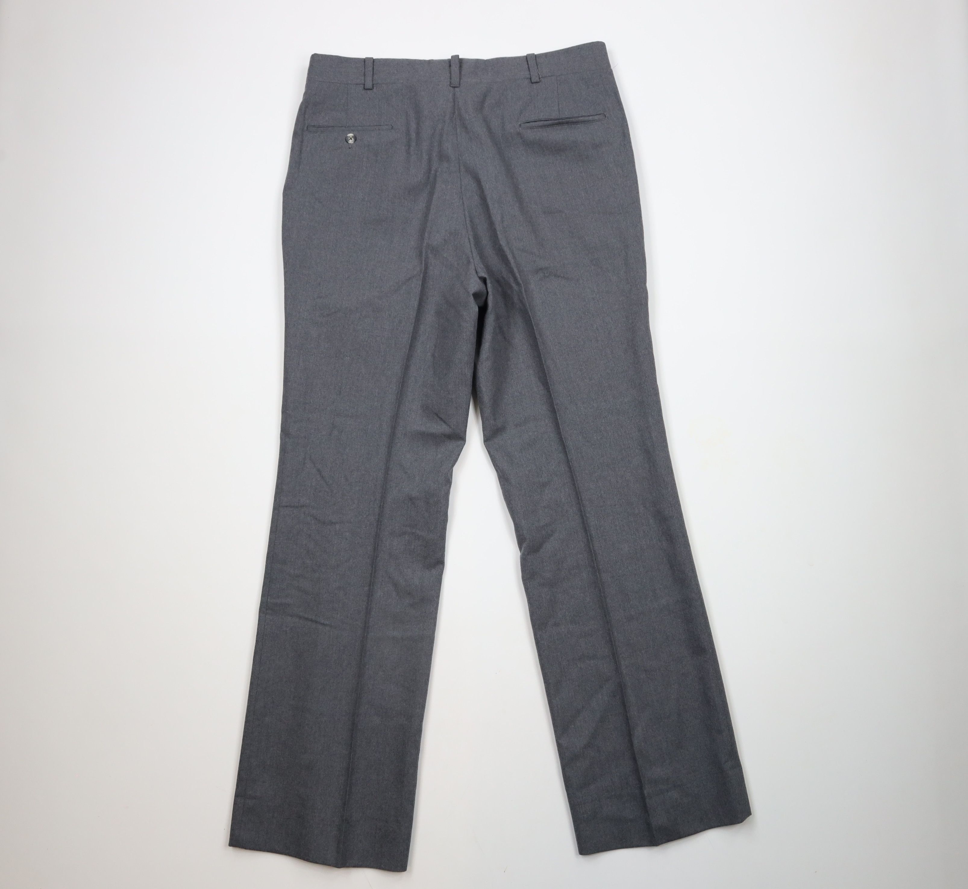 Vintage Vintage 60s 70s Streetwear Wool Bell Bottoms Pants Gray USA Size US 34 / EU 50 - 9 Thumbnail
