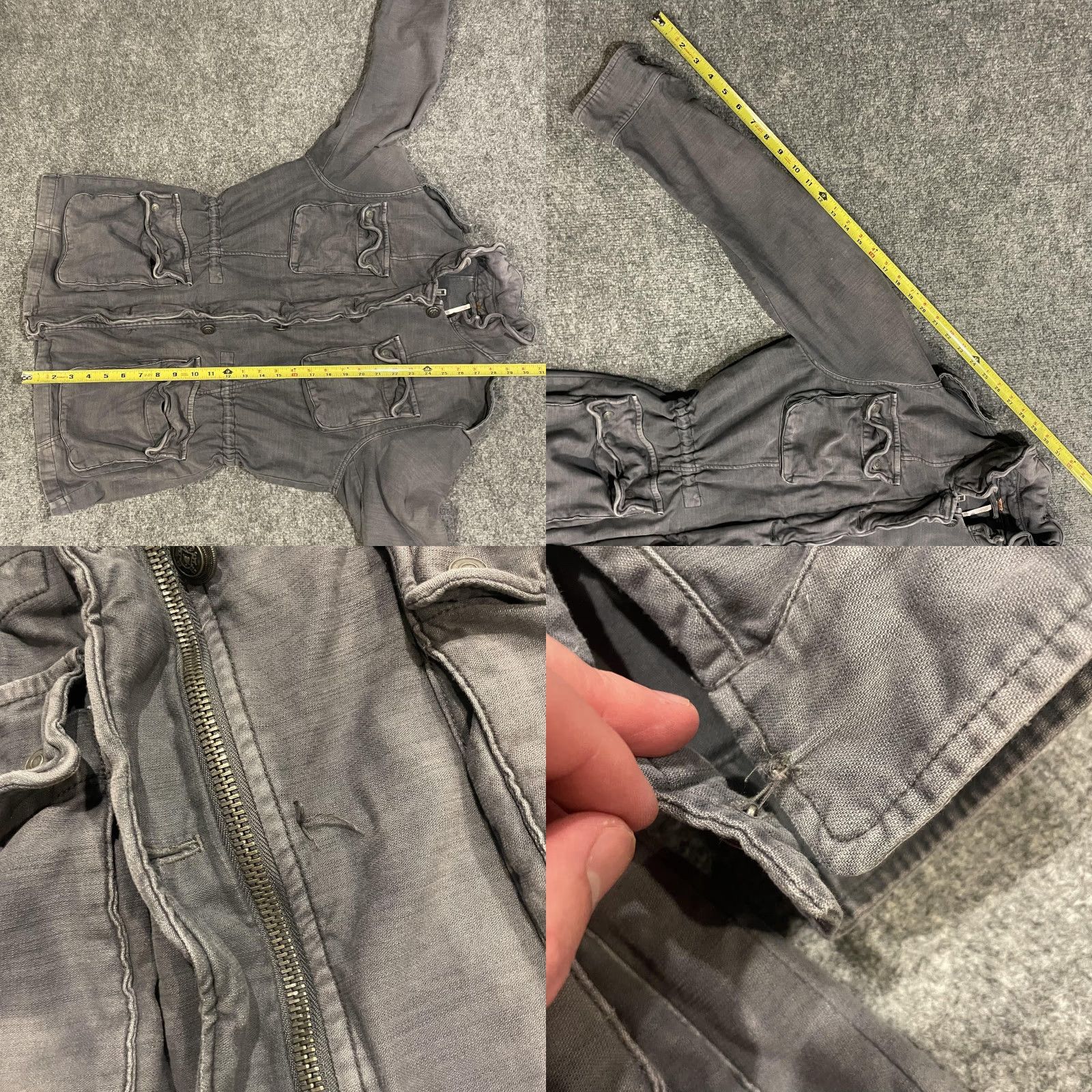 Free People Free People Jacket Womens M Gray Army Military Size M / US 6-8 / IT 42-44 - 9 Thumbnail