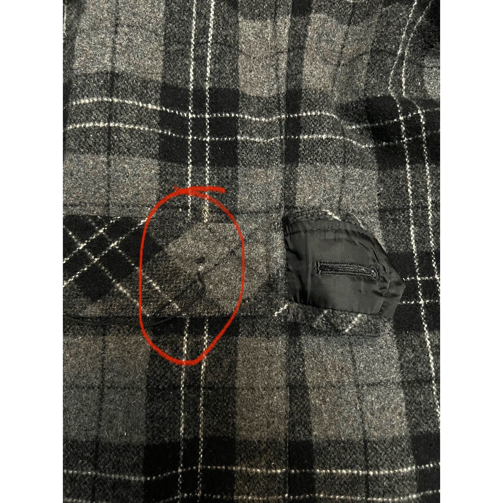 Other Giacca Women Plaid Wool Blend Peacoat Jacket Large Gray Coat Size L / US 10 / IT 46 - 11 Thumbnail