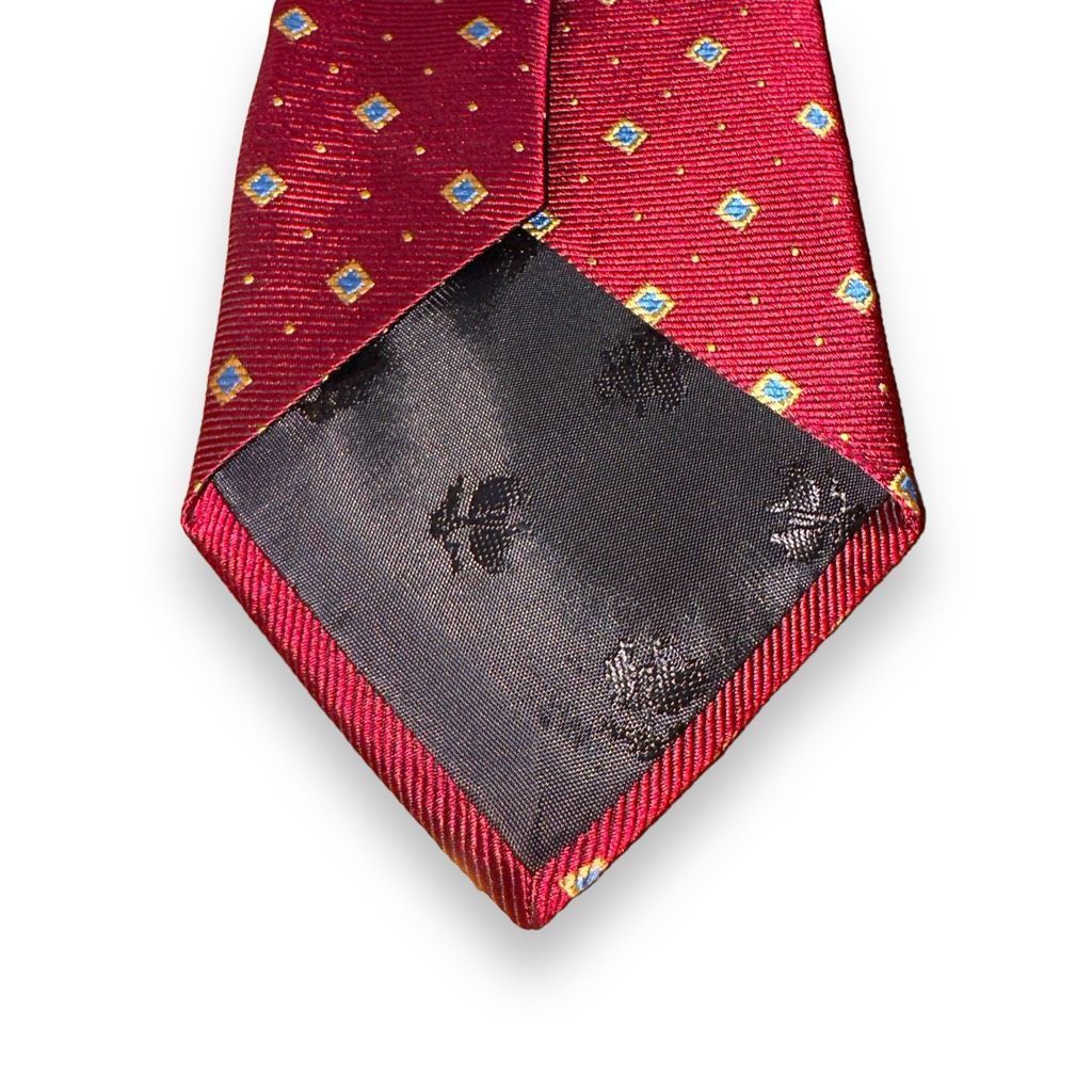 Brooks Brothers Brooks Brothers Crimson Red Square Print Handmade Silk Tie Size ONE SIZE - 4 Thumbnail