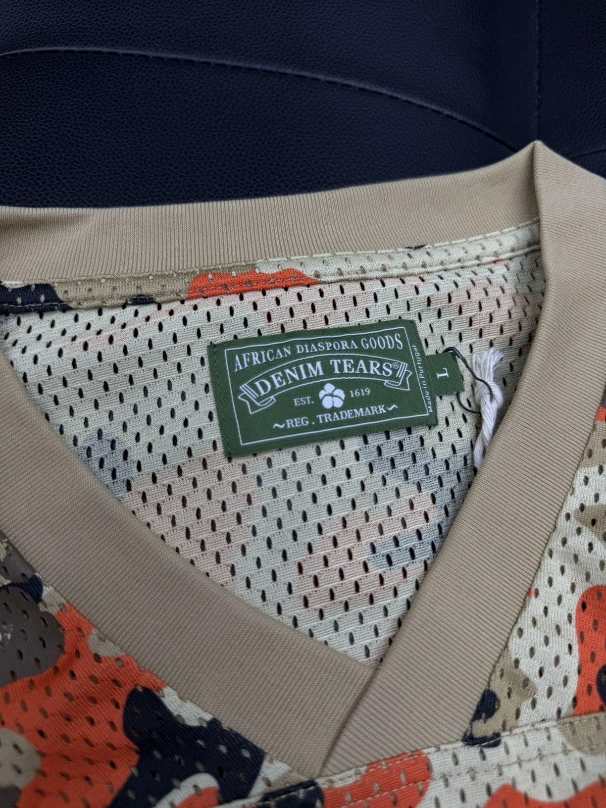 DENIM TEARS Denim Tears Tan Orange Camo Cotton Wreath Jersey (L) (NEW) Size US L / EU 52-54 / 3 - 6 Thumbnail