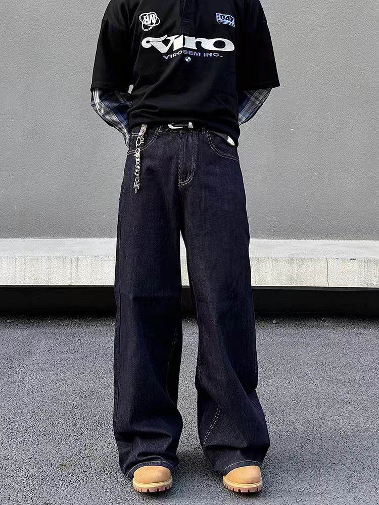 Japanese Brand × Jean Vintage Straight Micro Flare Black Loose Jeans Size US 32 / EU 48 - 1 Thumbnail
