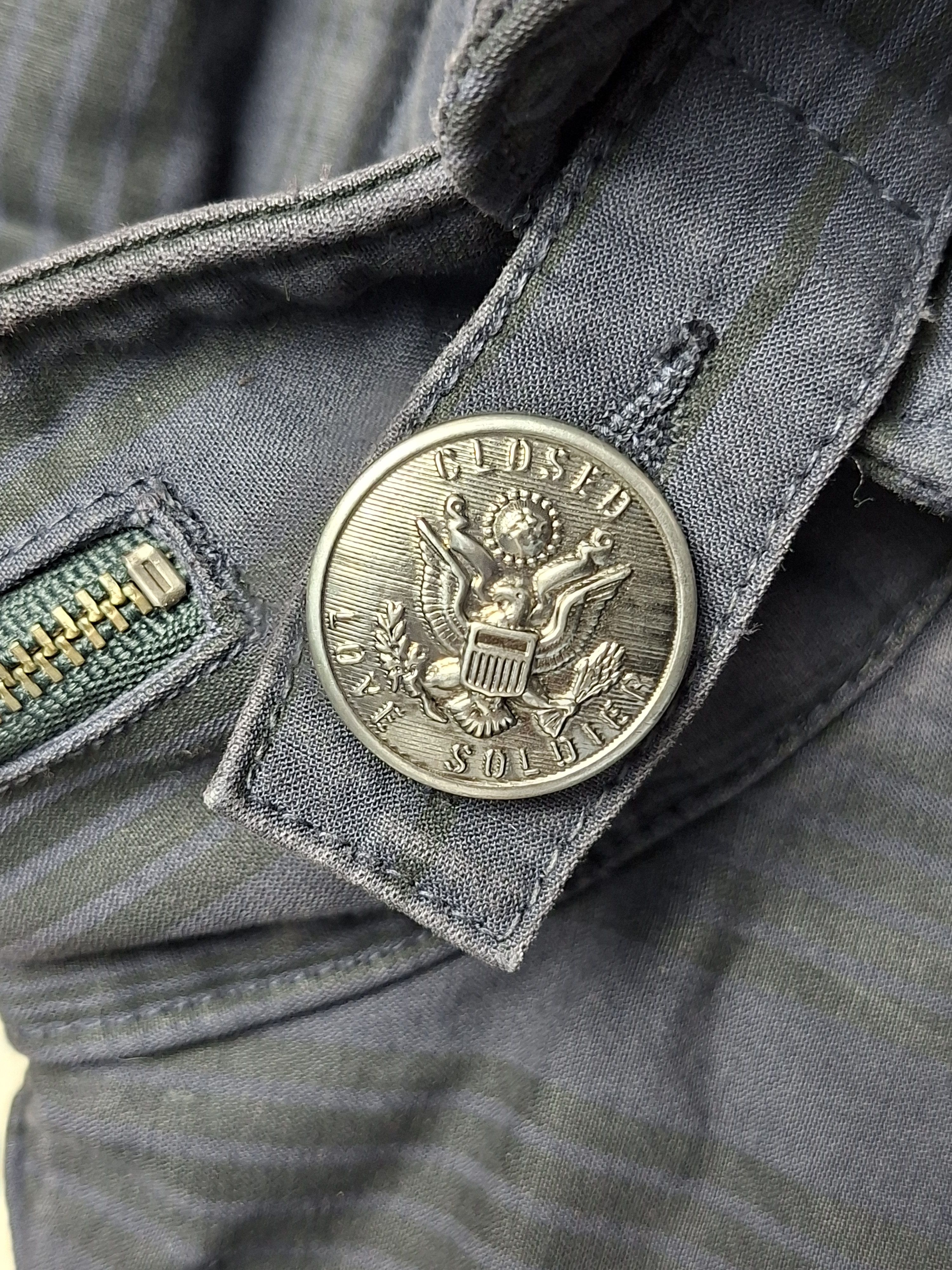 CLOSED Vintage CLOSED Authentic Military Jacket Navy Grey Striped Size M / US 6-8 / IT 42-44 - 6 Thumbnail