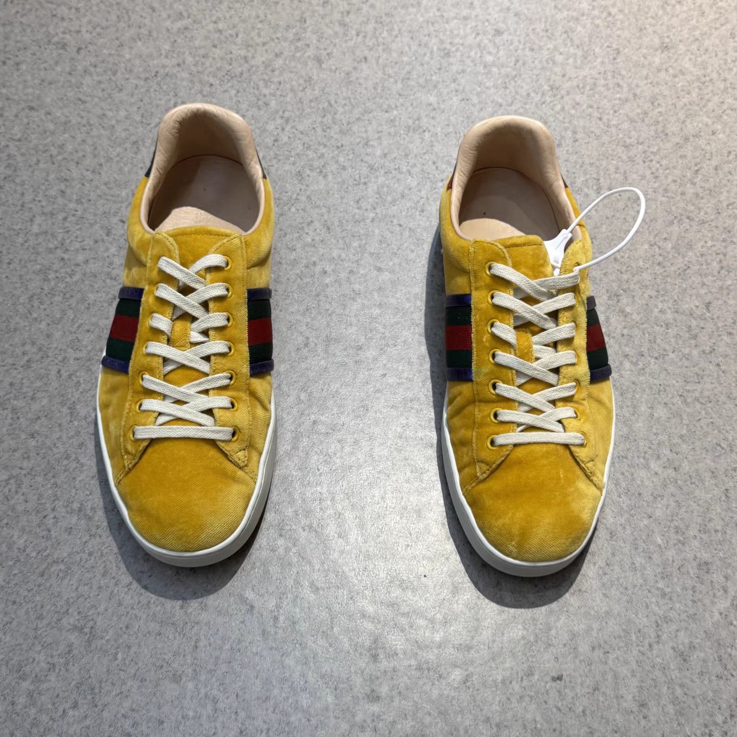 Gucci Gucci Yellow Web Stripe Sneakers K15 Size US 9 / EU 42 - 5 Thumbnail
