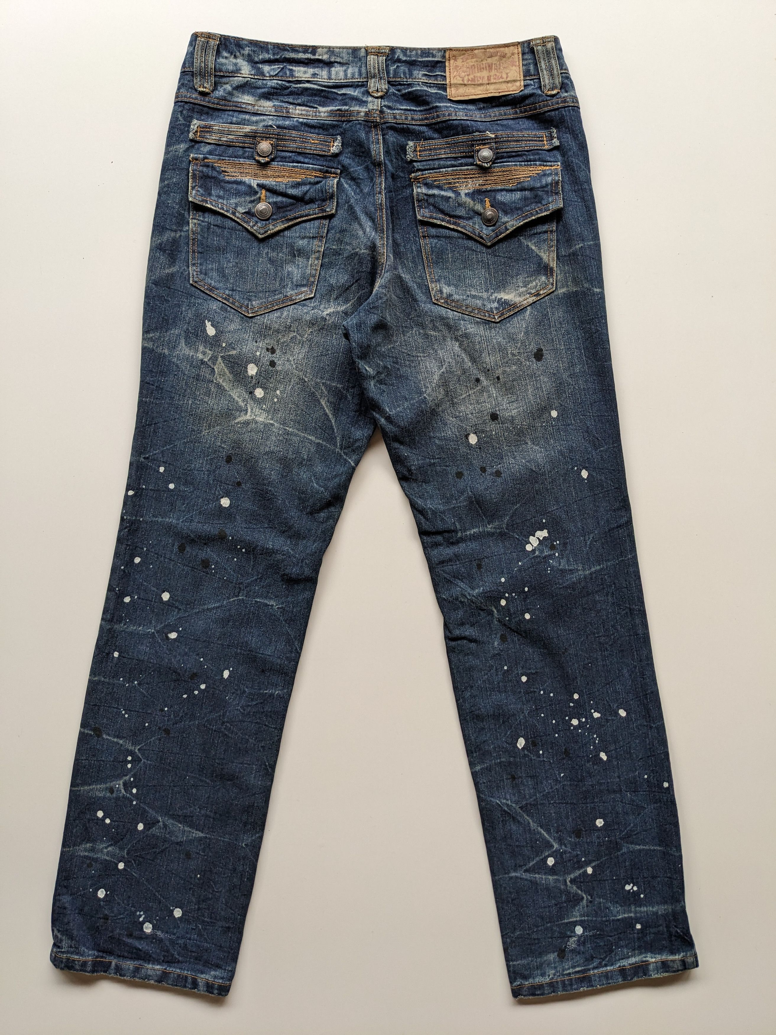 If Six Was Nine × Japanese Brand × Le Grande Bleu (L.G.B.) Japanese brand splash clawmark jeans Size US 34 / EU 50 - 2 Thumbnail