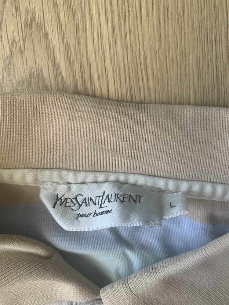 Yves Saint Laurent Vintage YSL striped polo t-shirt Size US L / EU 52-54 / 3 - 4 Thumbnail