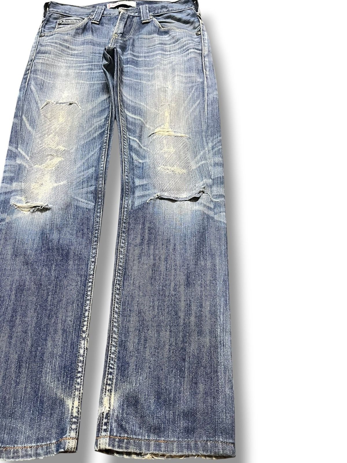 Levi's Vintage Clothing Vintage Levi’s 504 Slim Straight Ripped Distressed Denim Size US 29 - 4 Thumbnail