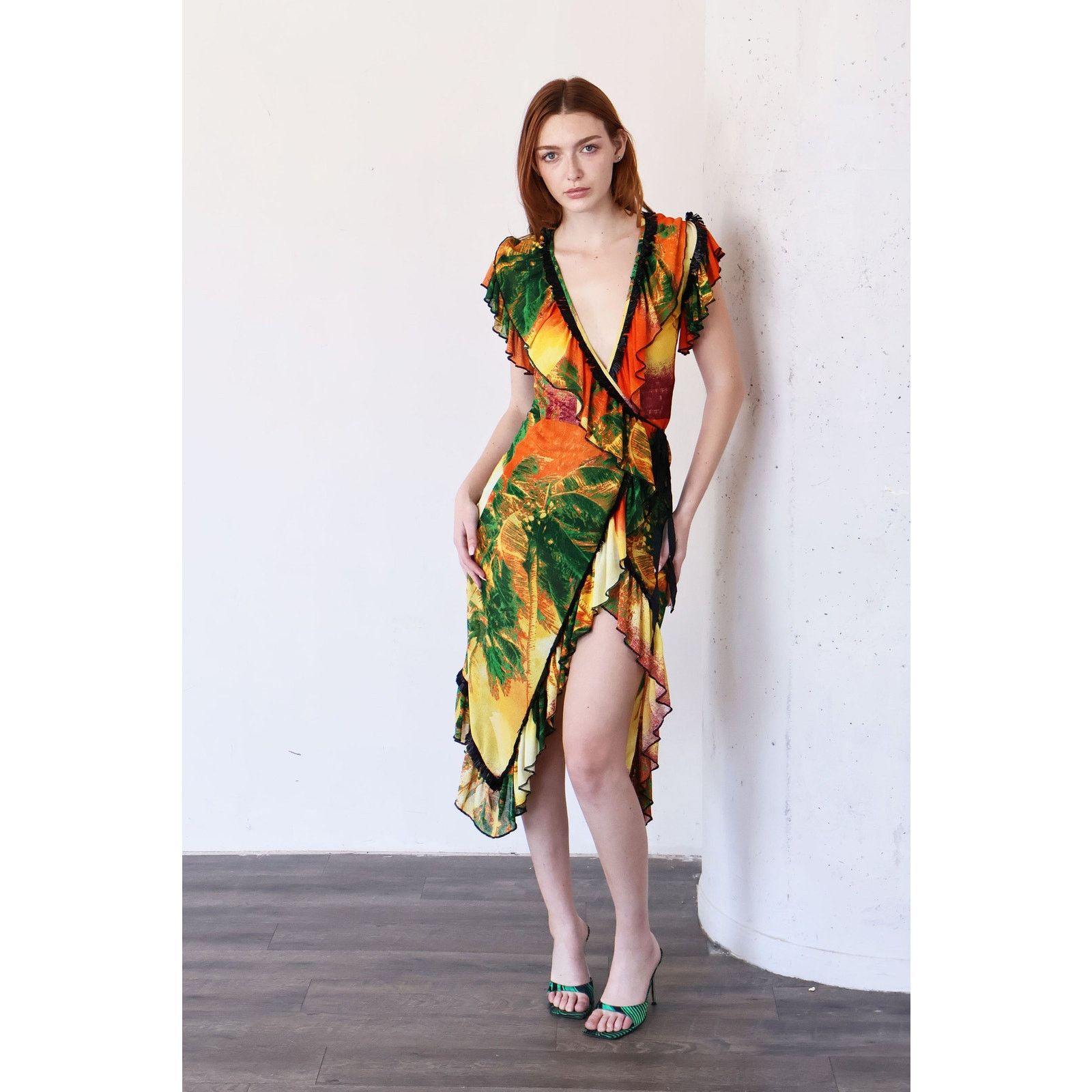 Jean Paul Gaultier Vintage Jean Paul Gaultier 1990s Psychedelic Palm Tree Dress Size S / US 4 / IT 40 - 4 Thumbnail