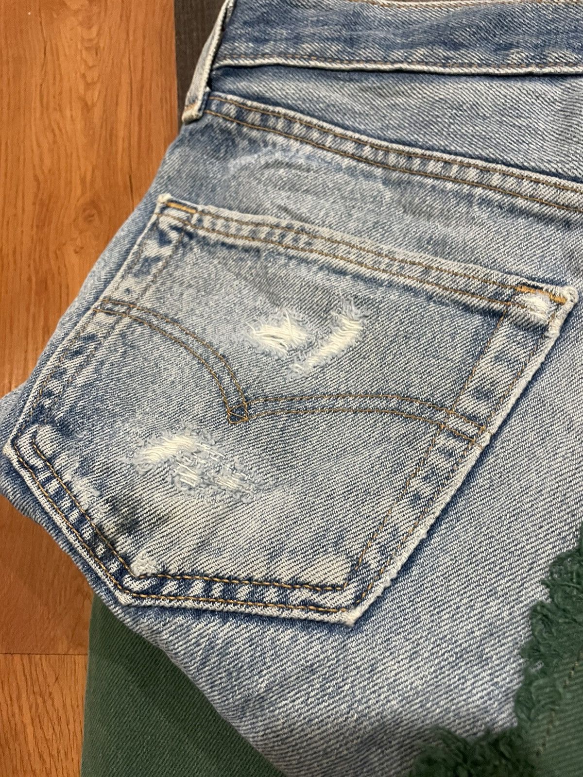 Levi's Vintage Clothing Vintage 501 Levis Made in Usa Custom Handmade Sashiko Boro Size US 32 / EU 48 - 10 Thumbnail