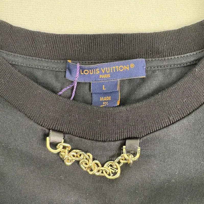 Louis Vuitton Louis Vuitton Black Cotton T. Size L / US 10 / IT 46 - 3 Thumbnail
