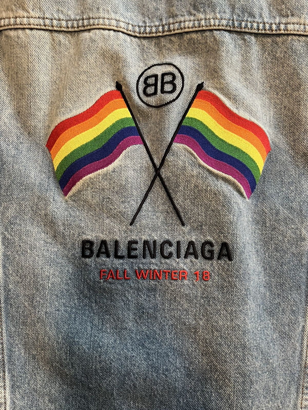 Balenciaga Balenciaga pride oversized denim jacket. Size US L / EU 52-54 / 3 - 12 Thumbnail