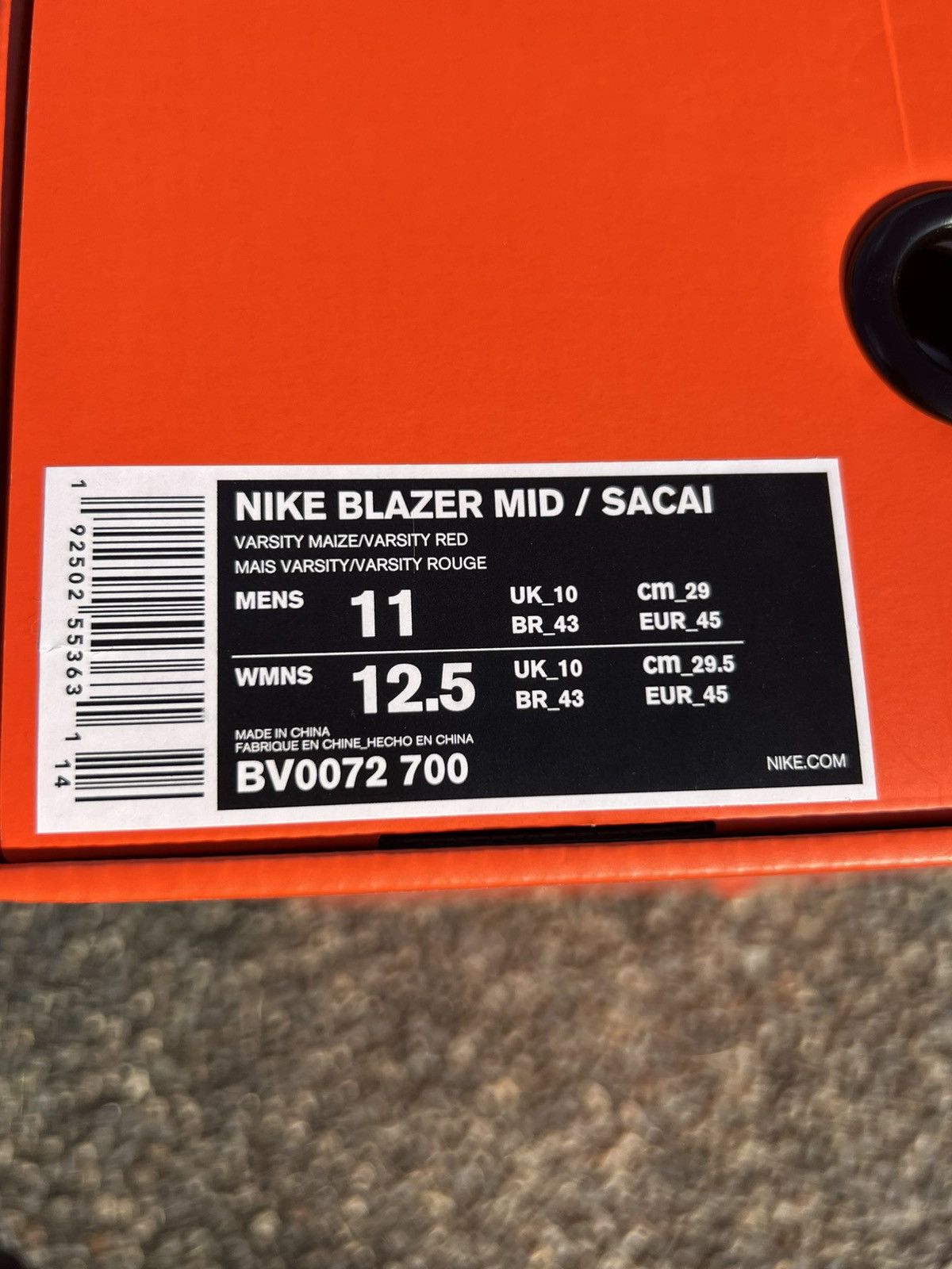 Nike × Sacai Nike x SACAI Blazers (Size 11) Size US 11 / EU 44 - 14 Thumbnail