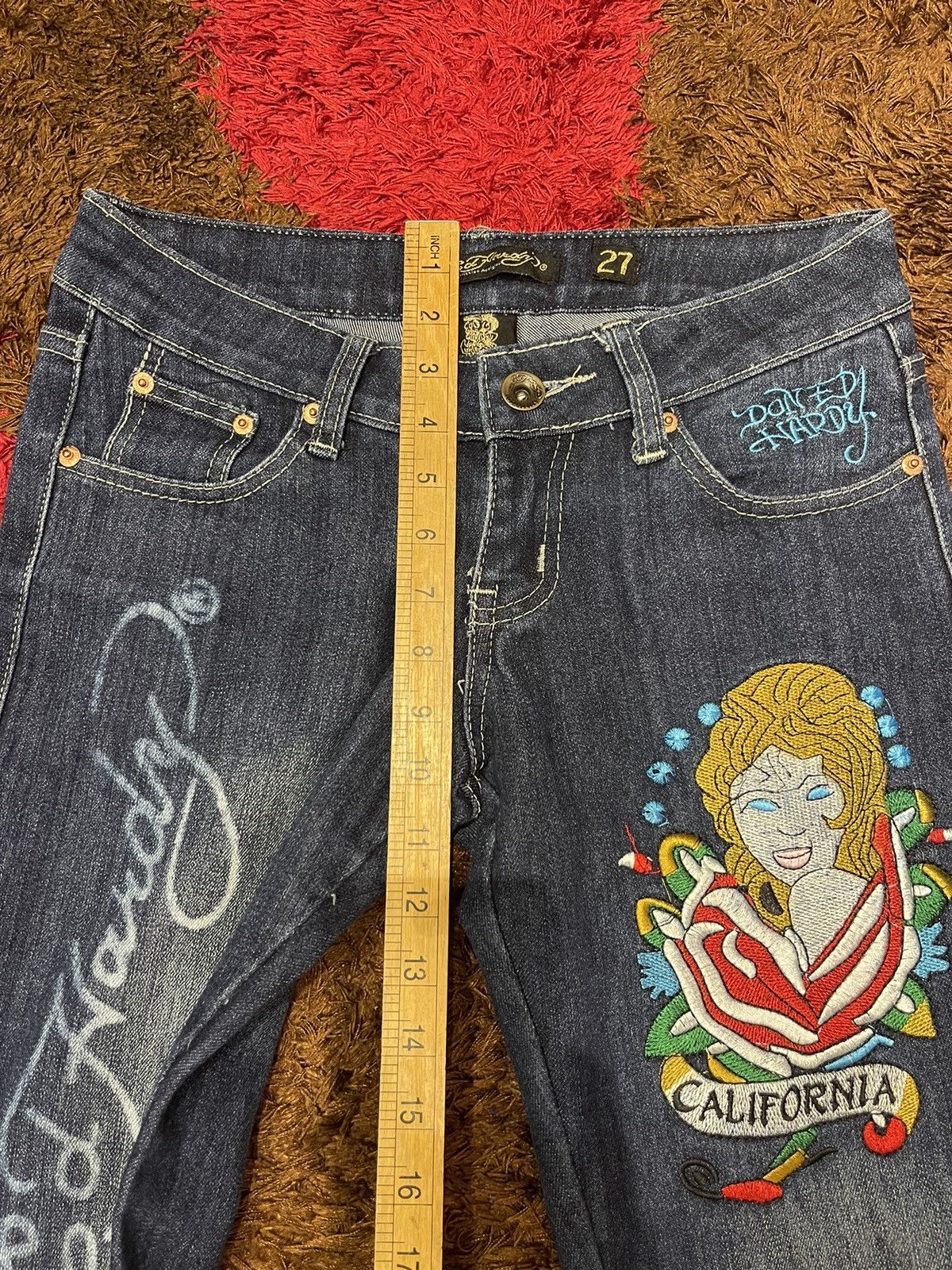 Ed Hardy Best Offer Ed Hardy By Christian Audigier Jeans Size 28 - 30 Size US 29 - 18 Thumbnail
