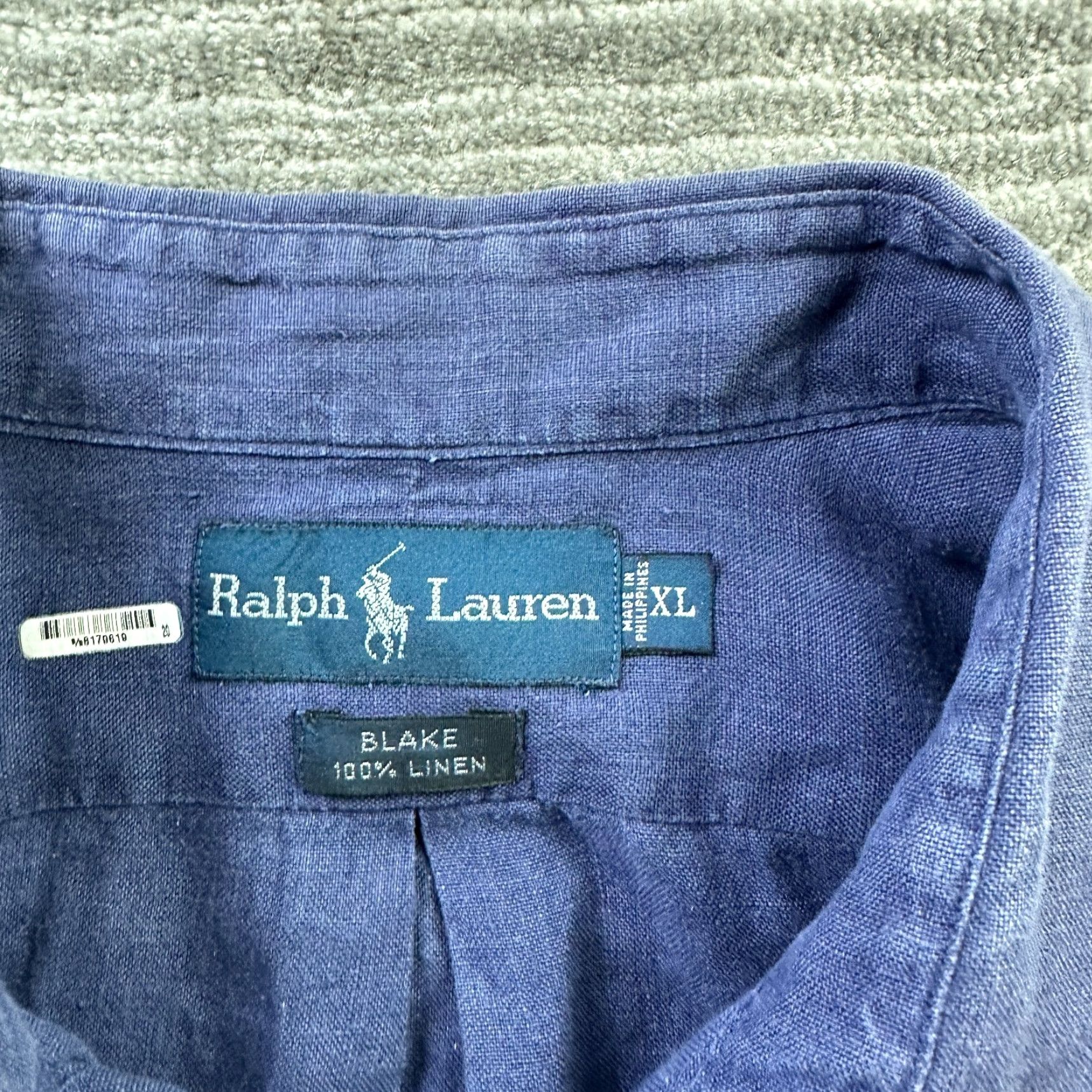 Polo Ralph Lauren Ralph Lauren Shirt Mens Extra Large Blue Blake Linen Button Up Pony Size US XL / EU 56 / 4 - 7 Thumbnail