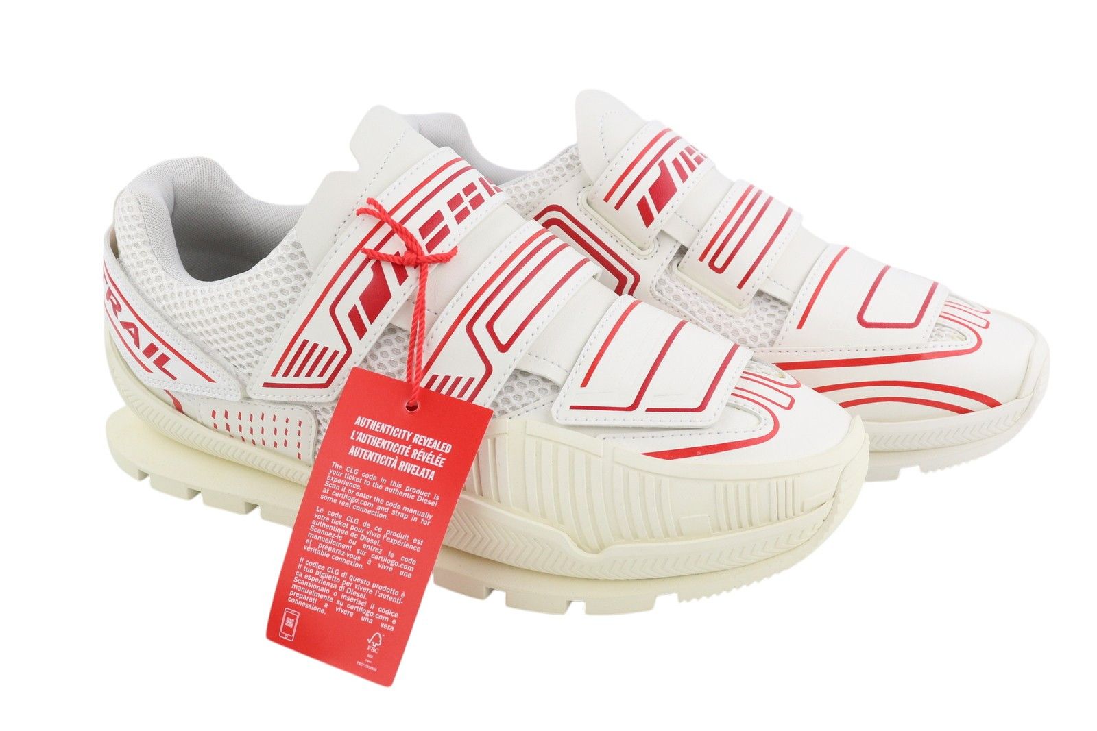 Diesel S-PENDHIO LC EU43 White Almond Toe Pull On Low Top 40864 Size US 10 / EU 43 - 2 Thumbnail
