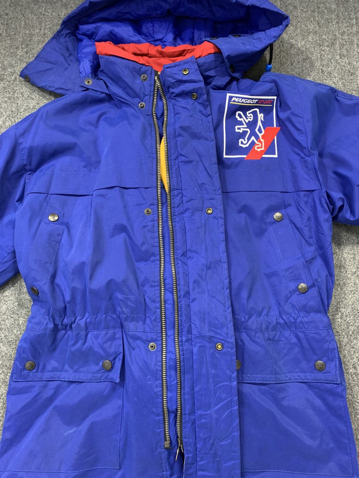 Vintage Peugeot Sport Rally Team Winter Coat Gillete Hooded Padded Size US XL / EU 56 / 4 - 5 Thumbnail