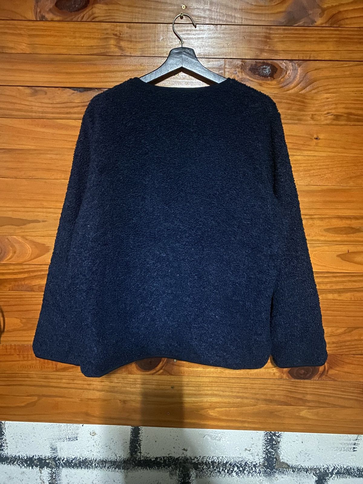 Japanese Brand CAFii Navy Fleece Zip Jacket – Modern Minimalist Japanese Size US XL / EU 56 / 4 - 7 Thumbnail