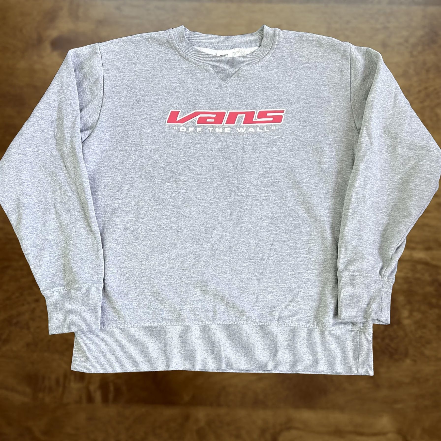 Vans VANS Sweatshirt Mens Medium Gray Off The Wall Logo Fleece Pullover Crewneck Size US M / EU 48-50 / 2 - 1 Thumbnail
