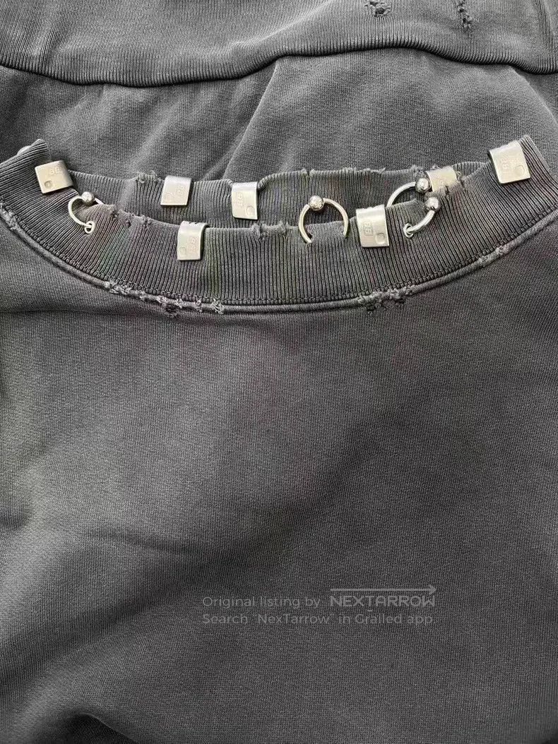 Balenciaga Balenciaga Plain color pierced metal accessory round neck Size US S / EU 44-46 / 1 - 3 Thumbnail