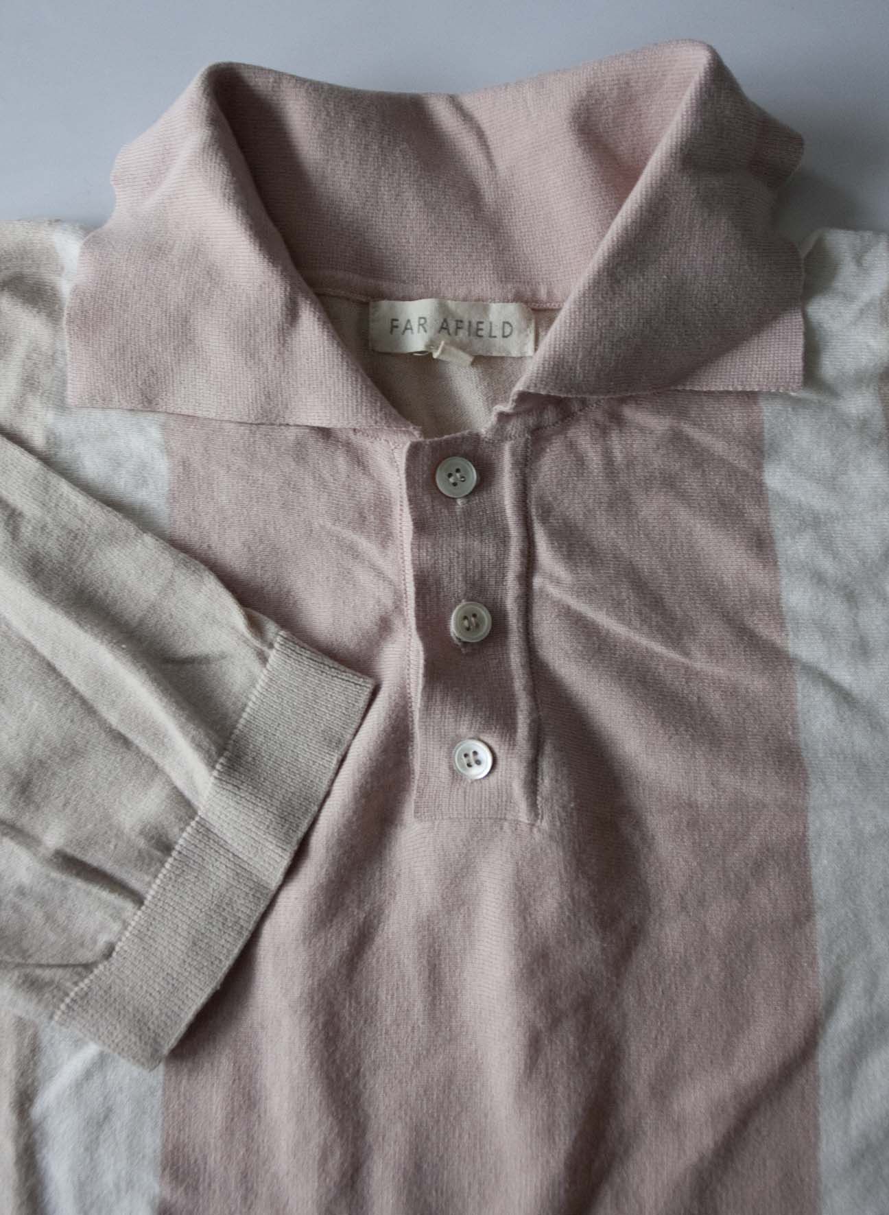 Far Afield Far Afield Polo Size 2 /M Pink / White Cotton Size US M / EU 48-50 / 2 - 2 Thumbnail