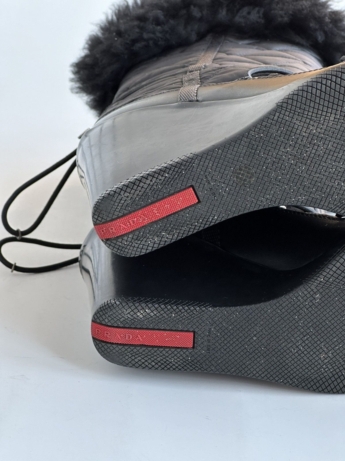 Prada *sz39.5* PRADA 2005 Fur Padded Logo Boots shoes vintage rap Size US 9.5 / IT 39.5 - 14 Thumbnail