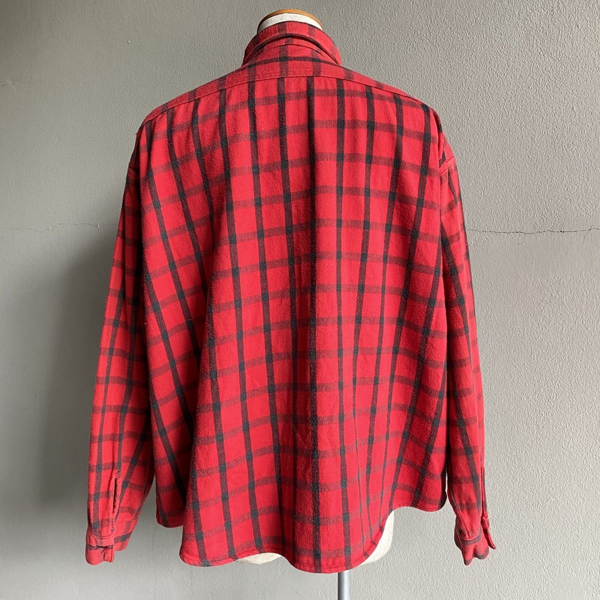 FiveBrother × Vintage FIVE BROTHER Red & Black Plaid Long-Sleeve Shirt. Size US XXL / EU 58 / 5 - 12 Thumbnail