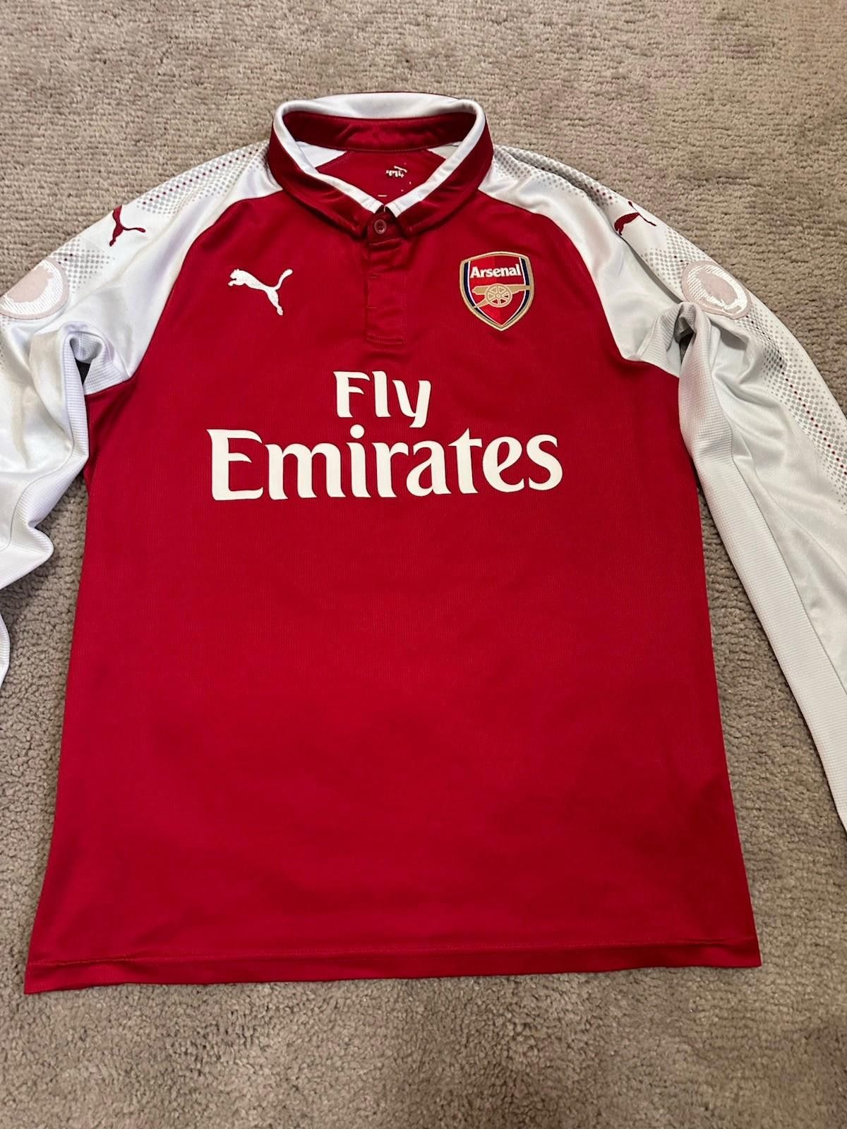 Puma #14 AUBAMEYANG ARSENAL LONDON 2017/18 HOME SHIRT JERSEY PUMA Size US M / EU 48-50 / 2 - 3 Thumbnail