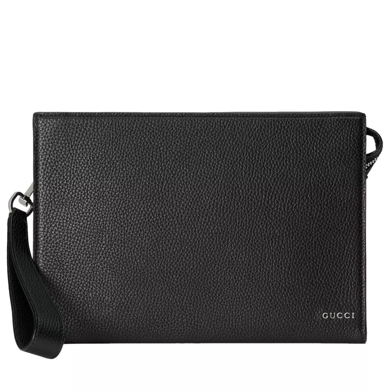 Gucci GUCCI $1250 Small Black Leather Pouch New & Authentic Size ONE SIZE - 1 Thumbnail