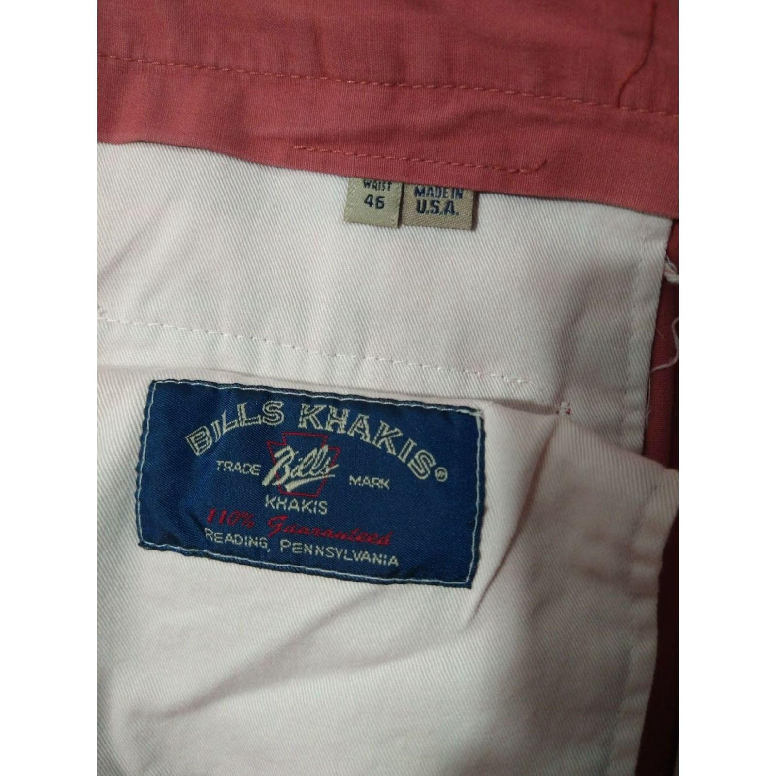 Bills Khakis Bills Khakis Pants Mens 46 x 24 Red Chino M2P Pleated Twill Cotton Lot of 3 Pants Regular Mens 46 Red Chino Size US 30 / EU 46 - 7 Thumbnail