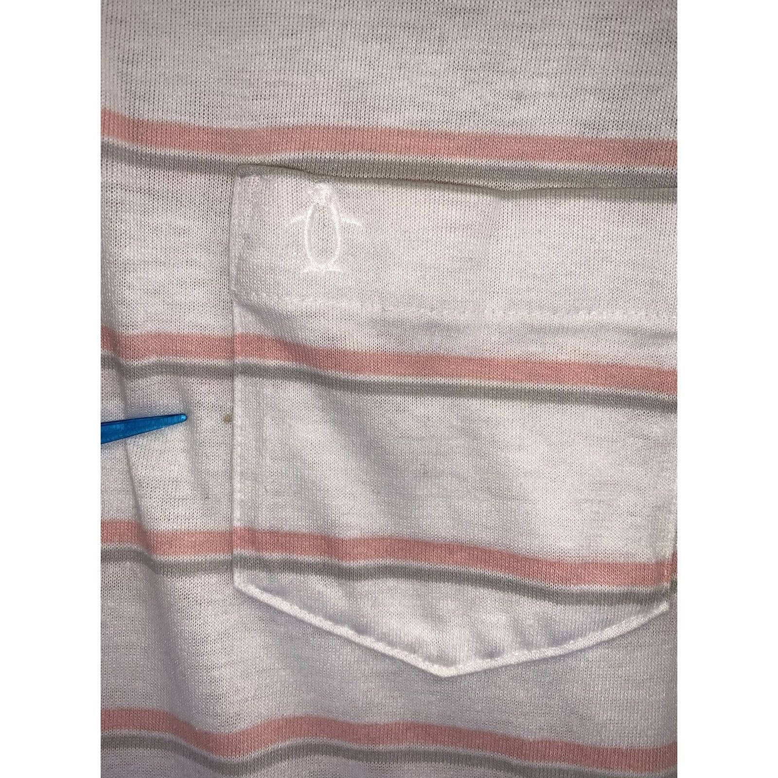 Vintage VINTAGE Munsingwear Polo Shirt Mens Large 1980-90s White Pink Gray Short Sleeve Cotton Blend Shirt Men L Size US L / EU 52-54 / 3 - 6 Thumbnail